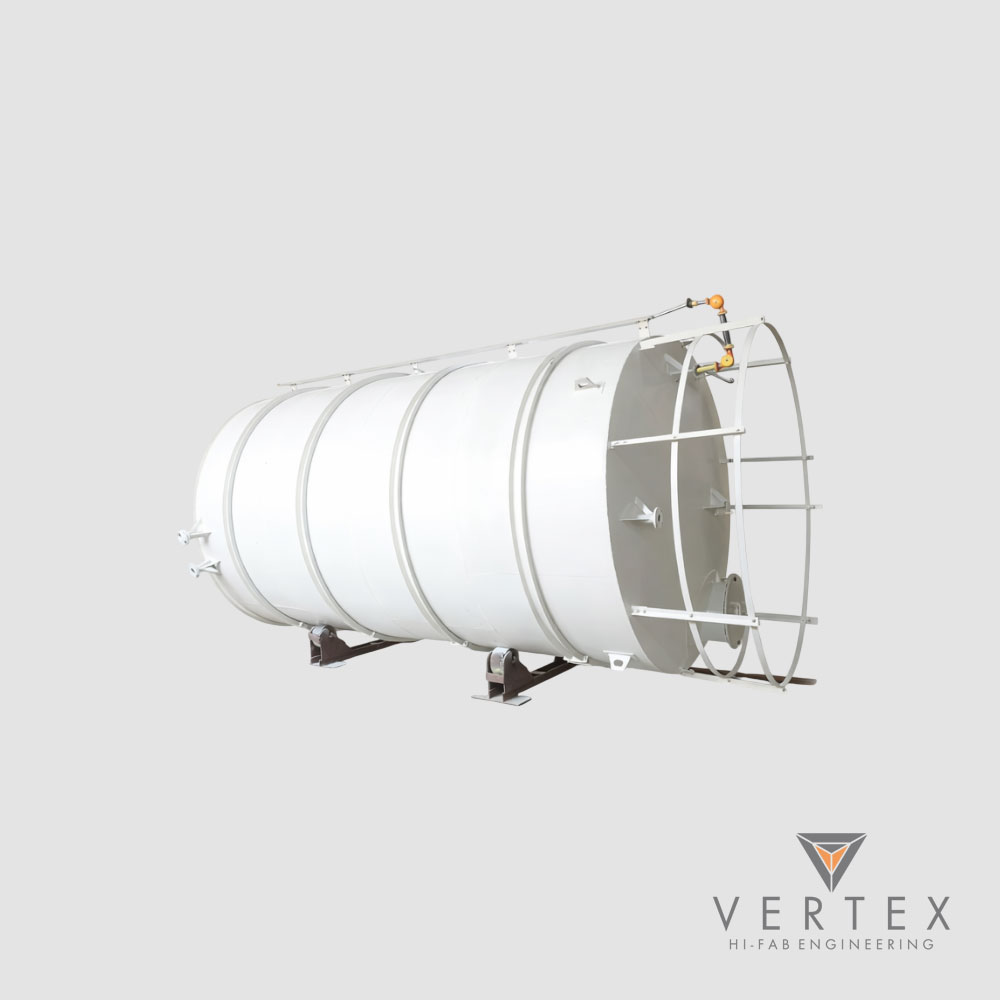 Storage Tank Manufacturer – Vertex Hi Fab Industrial storage tank by Vertex Hi Fab for safe liquid and chemical storage