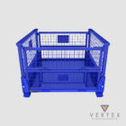Industrial steel cage pallets by Vertex Hi Fab for storage and material handling