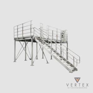 Industrial infrastructure steel structures by Vertex Hi Fab including platforms and walkways