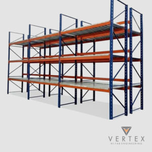 Heavy-duty storage racks by Vertex Hi Fab for warehouse and industrial storage